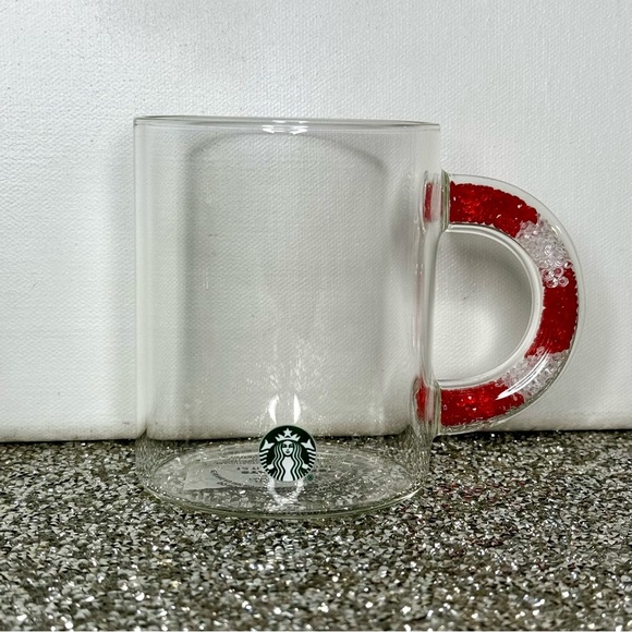Starbucks Clear Glass Coffee Mug with Candy Candy Handle 12oz Nwt - Picture 4 of 6